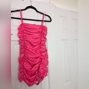 Faux Leather Minidress